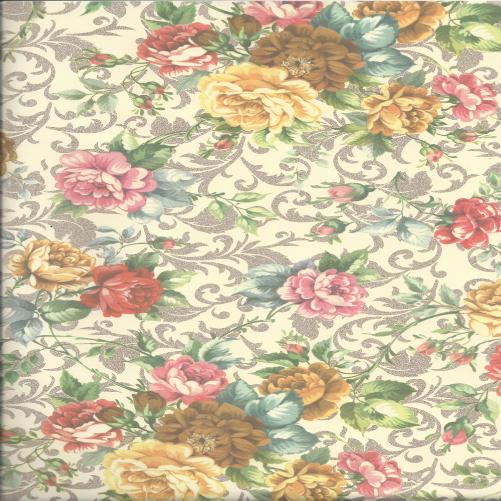 Vintage Roses Wrapping Paper, 2 Sheets 20x27