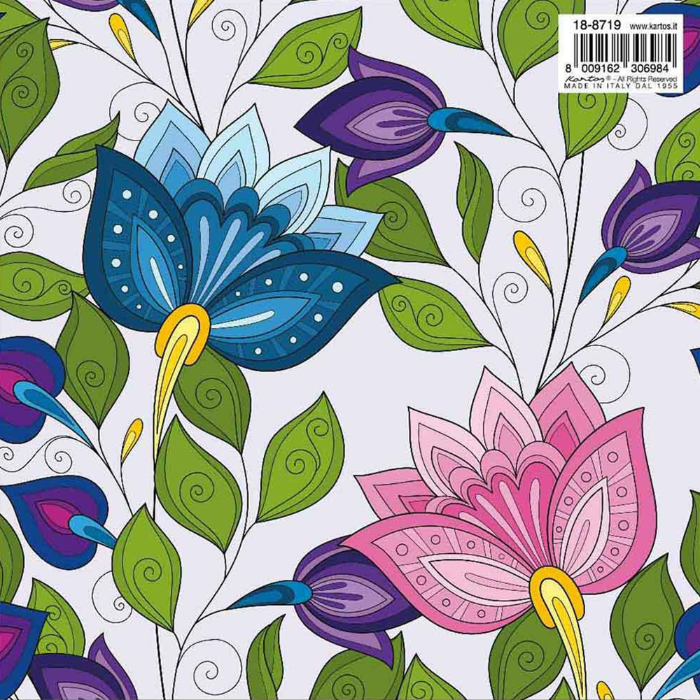 Fantasy Flowers Wrapping Paper, 2 Sheets 20x27