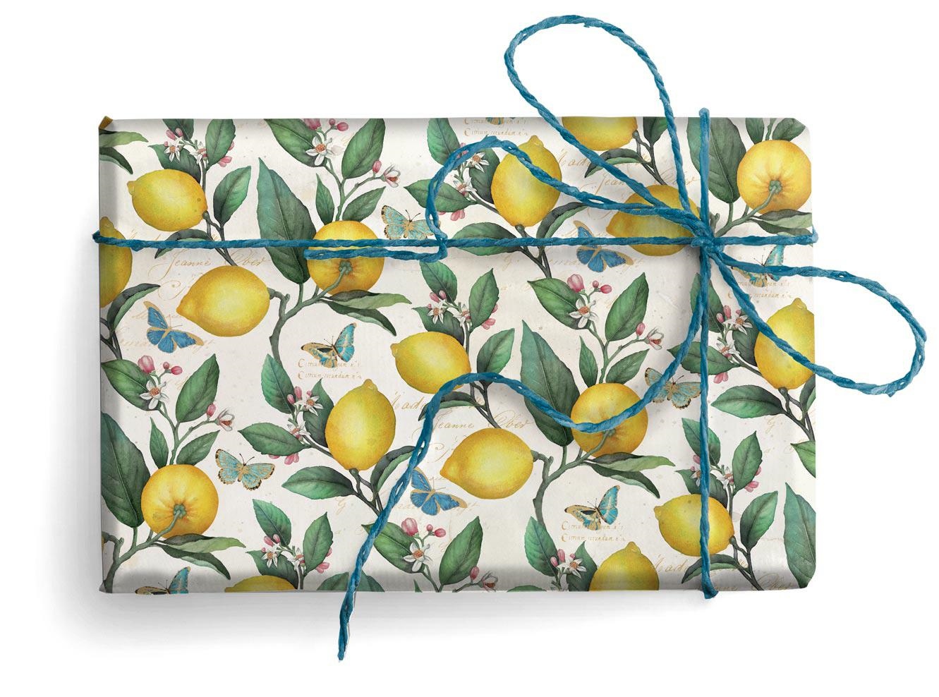 Lemons Wrapping Paper, 2 Sheets 20"x27"