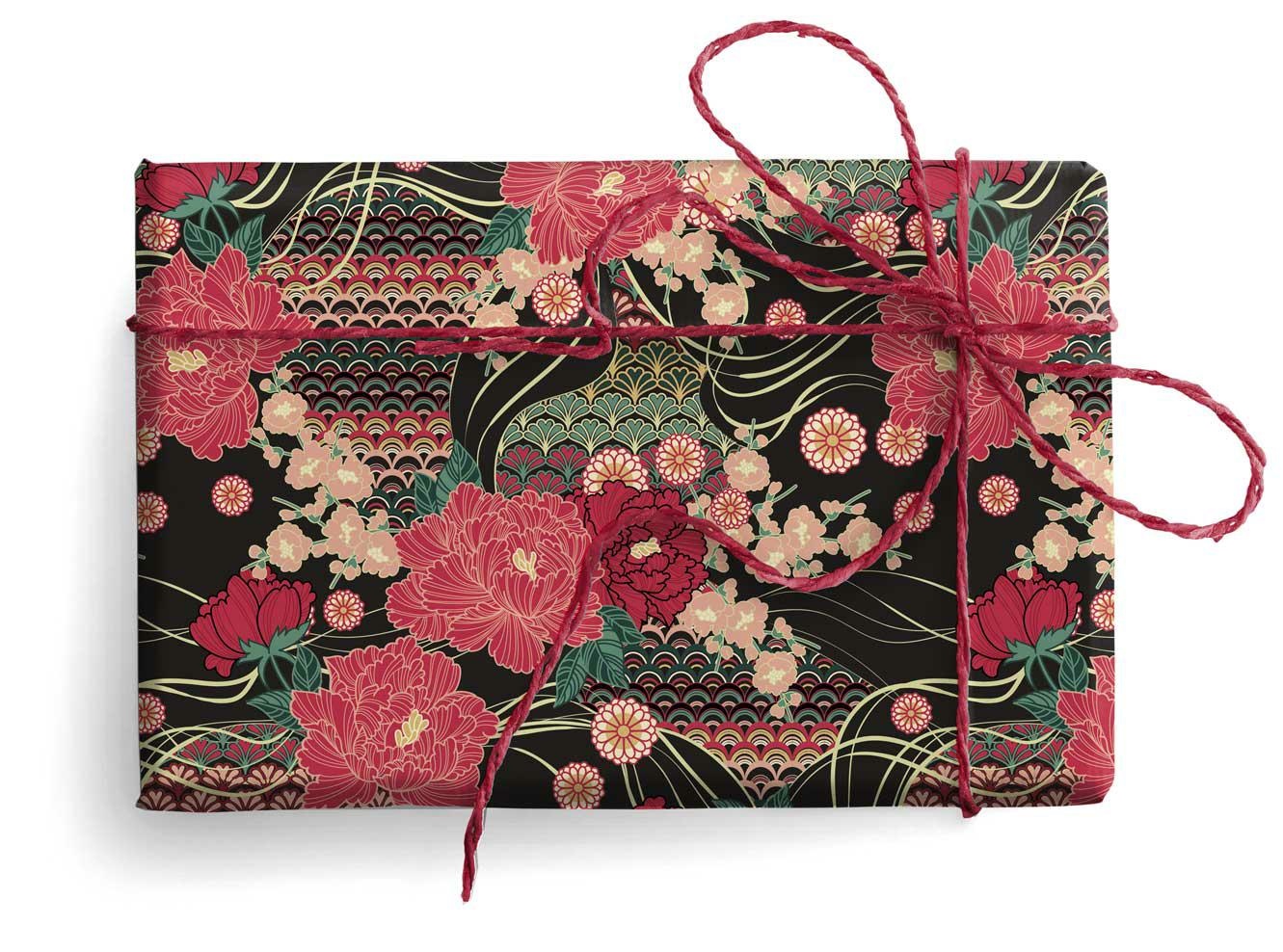 Orientale Flowers Wrapping Paper, 2 Sheets 20x27