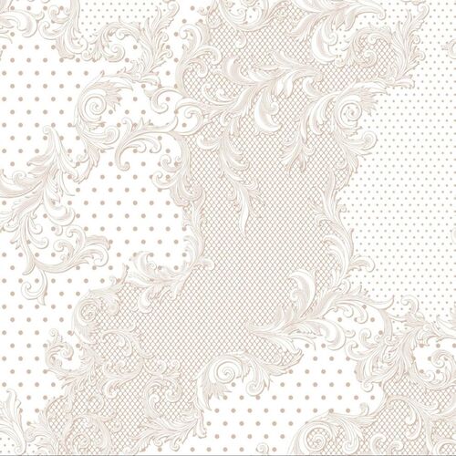 Vines & Dots Beige Wrapping Paper