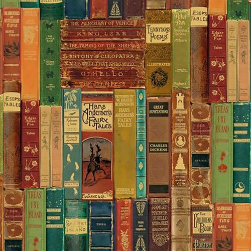 Classic Books Wrapping Paper