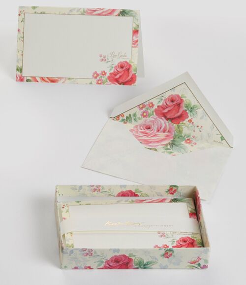 garden blossoms fold and mail stationery